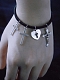 Evahair Gothic Black Cross Pendant Bracelet