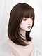 Evahair 2021 New Style Brown Medium Straight Synthetic Wig with Bangs