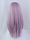 Pink Purple Highlight Gradient Two-Color Long Straight Wig