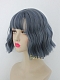 Lavender Mix Grey Wavy Bob Synthetic Wig with Wispy Fringes