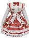 Evahair adorable whitenand red long sleeve lolita dress