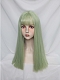 Evahair 2021 New Style Avocado Green Long Straight Synthetic Wig with Bangs