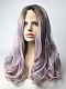 Lavender Purple Mixed Pink Synthetic Lace Front Wig 