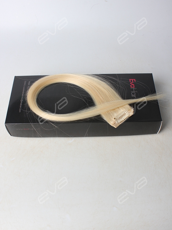 In stock - #613 Blonde Human Hair Clip In Hair Extension 