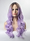 Lilac Ombre Wavy Capless Synthetic Wig