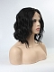 EvaHair Angled Cut Jet Black Wavy Bob Synthetic Lace Front Wig