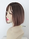 Pink Mix Purple Straight Bob Synthetic Chin Length Wig
