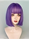 Evahair 2021 New Style Cute Purple Bob Straight Synthetic Wig with Bangs