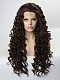 Dark Brown Long Curly Synthetic Lace Front Wig