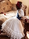 Evahair new style white and blue short sleeve lolita dress