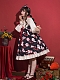 Evahair Fashion Strawberry Printed Black Lolita Dress JSK