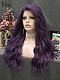 Evahair Dark Purple Long Wavy Synthetic Lace Front Wig