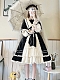 Evahair vintage style long sleeve black lolita dress 