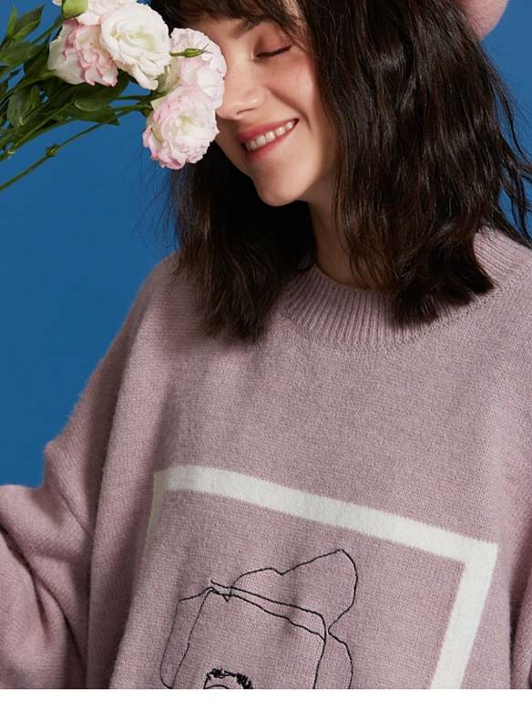 Cute Pink-Cat-Ears Mori Beret Hat