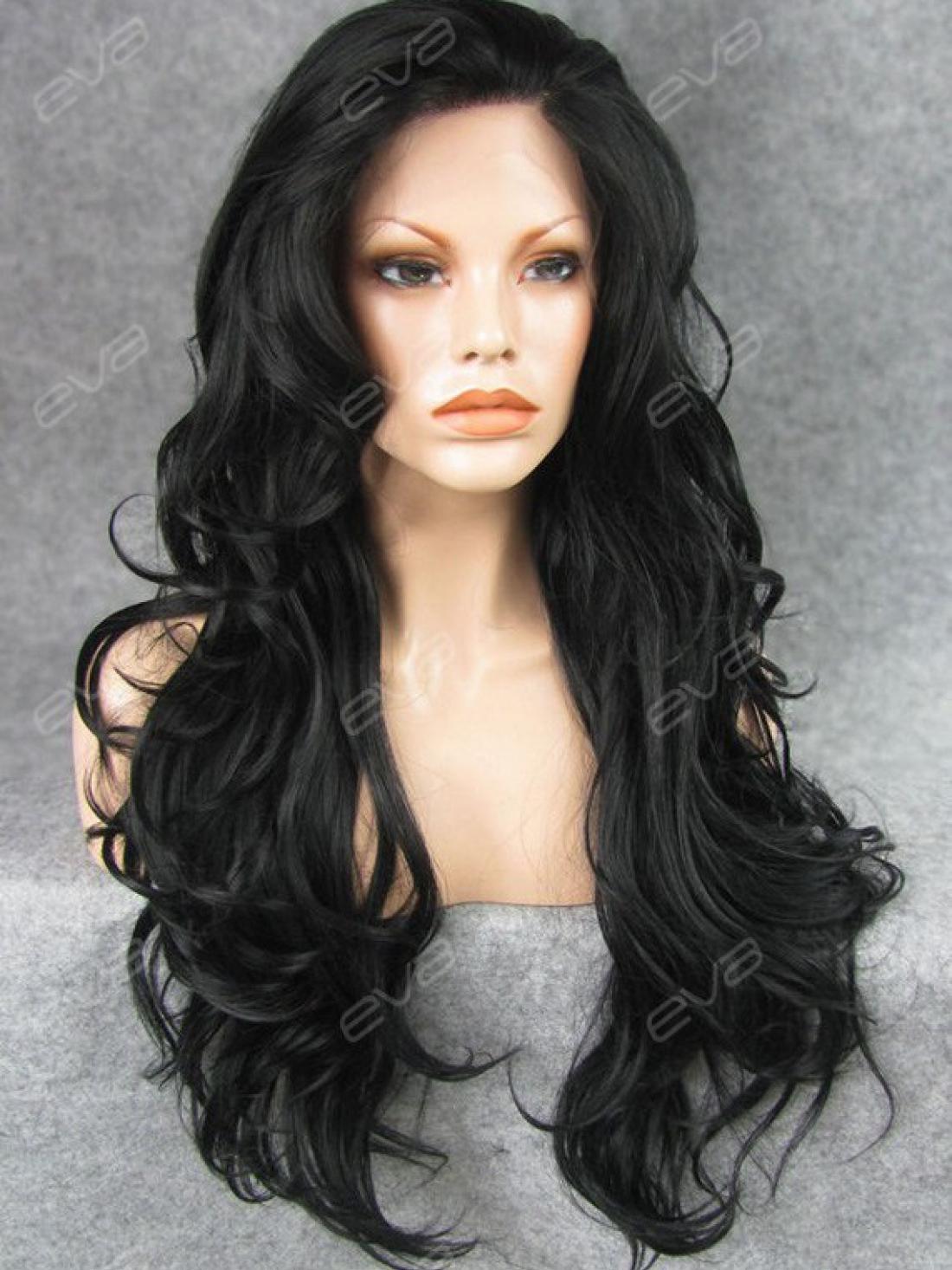 Black Long Wavy Best Seller Synthetic Wig - All Synthetic ...