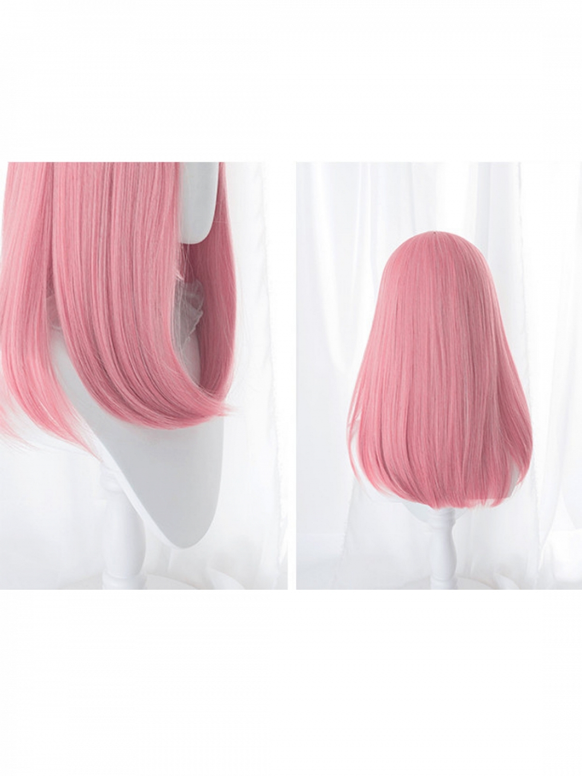 Evahair Sweet Strawberry Pink Long Straight Synthetic Wig with Bangs - Home  - EvaHair