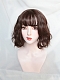 Evahair 2022 New Style Brown Short Wavy Synthetic Wig with Bangs