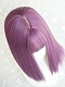 Evahair 2021 New Style Purple Medium Straight Synthetic Wig with Bangs