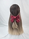 Evahair Brown to Blonde Ombre Color Long Straight Synthetic Wig with Bangs