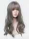 Evahair 2021 New Style Lolita Grey Long Wavy Synthetic Wig with Bangs