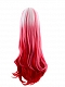 Cosplay stage performance long curly white red gradient wig