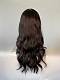 Evahair 2021 New Style Black Long Natural Wavy Synthetic Wig with Side Bangs