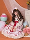 Evahair fashion strawberry printed pink lolita dress JSK