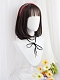 Evahair 2021 New Style Brown Bob Medium Straight Synthetic Wig with Bangs