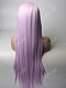 Super Long Lavender Gothic Style Straight Synthetic Lace Front Wig 