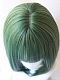 Evahair 2021 New Style Two Green Mixed Color Bob Straight Synthetic Wig with Bangs