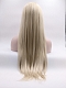 Evahair Fashion Style Blonde Long Straight Synthetic Wig