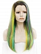 Mixed Colorful Wavy Long Synthetic Lace Front Wig 