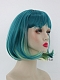 New Arrival Hidden Rainbow Color Teal Bob Synthetic Wig