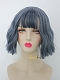 Lavender Mix Grey Wavy Bob Synthetic Wig with Wispy Fringes