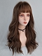 Evahair 2021 New Style Brunette Long Wavy Synthetic Wig with Bangs