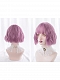 Evahair Raspberry Pink Bob Wavy Synthetic Wig with Bangs