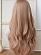 Evahair 2021 New Style Champagne Milk Tea Color Long Wavy Synthetic Wig with Bangs