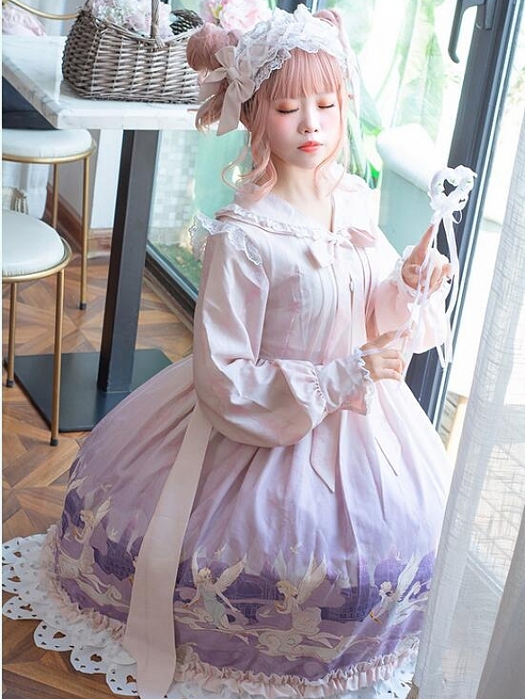 Evahair New Style purple Angel Style Lolita Dress OP