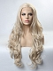 Grey Long Wavy Synthetic Lace Front Wig