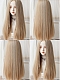 Evahair 2021 New Style Flax Gold Color Long Straight Synthetic Lace Front Wig