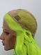 Stage Color Fluorescent Green Long Wavy Synthetic Lace Front Wig