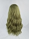 Evahair Dark Green Long Wavy Synthetic Wig with Bangs