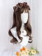 Evahair 2021 New Style Cute Brown Long Wavy Synthetic Wig with Bangs