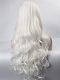 Gorgeous White Long Wavy Synthetic Lace Front Wig