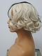 Evahair 2021 Vintage Style Half Black and Half Blonde Short Curly Synthetic Wig with Bangs