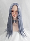 Evahair Purplish Blue Long Straight Synthetic Wig