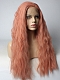 Lovely Peach with Slight Wavy Style Synthetic Lace Front Wig