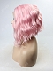 Sweet Pinky Wavy Lob Synthetic Lace Front Wig