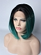 Teal Ombre Short Bob Synthetic Wig
