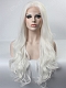 Gorgeous White Long Wavy Synthetic Lace Front Wig